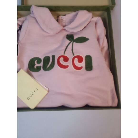 Gucci Baby One Piece Jumpsuit  3/6 Mo Playsuit 100% cotton W/ Box - Picture 11 of 16